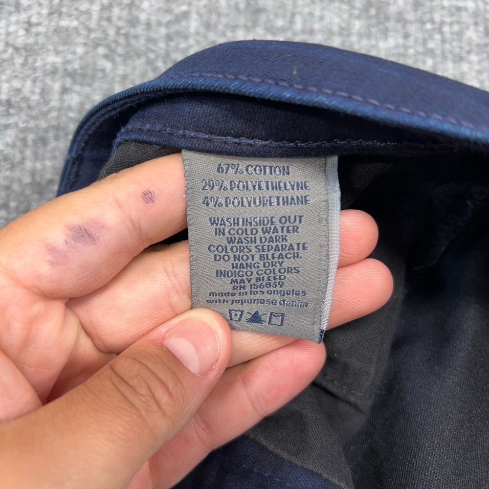 Monfrere Jeans Men 34X30 Blue Denim Stretch Greyson Skinny Fit Garment Dyed Dark - Picture 7 of 10